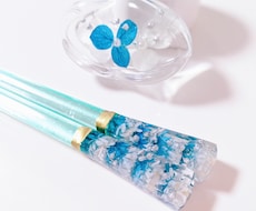 お花で世界で1つだけの箸置きをお作り致します 好きな色のお花とデザインで箸置きをお作り致します