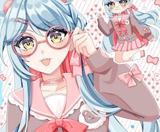SDイラスト付きのキャラクターイラストを提供します イメージ1