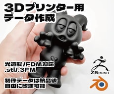 キャラクターの3Dモデリングします 3Dプリンター用データを作成し納品させて頂きます。改変自由！