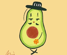 可愛くてシンプルなグルメを描きます イメージ1