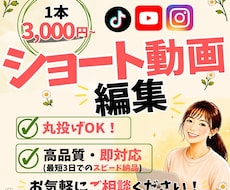 インスタ・YouTubeショート動画丸投げできます イメージ1