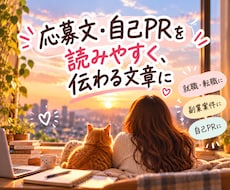 応募文・自己PRを伝わる文章に添削します イメージ1