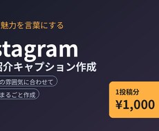 Instagram商品紹介キャプションを作成します イメージ1