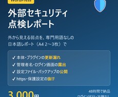 WordPressサイトの弱点を外から点検します イメージ1