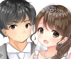 あなたを可愛いキャラクターに変身させます プレゼントやSNSアイコン、ウェディングなどにオススメ