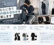 メンズ限定！あなたに合う服の組み合わせを提案します イメージ1