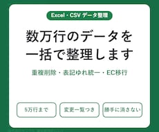 大量のExcel・CSVデータを整理・変換します イメージ1