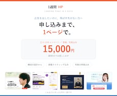 広告に出せる1ページのLPを作ります イメージ1