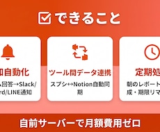 ツール同士を自動連携｜月額不要で構築ます イメージ1