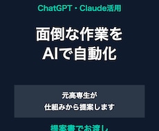 AIで面倒な作業を自動化する方法を提案します イメージ1