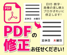 PDFの文字や画像をきれいに修正します イメージ1