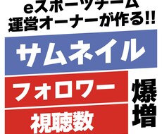 eスポーツチーム運営する私がサムネイルを提供します イメージ1