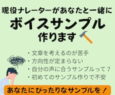 現役ナレーターがボイスサンプル作りをサポートします イメージ1