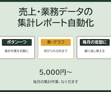 売上・業務データの集計レポートを自動化します イメージ1