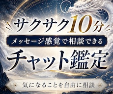 サクサク10分！メッセージ感覚でチャット鑑定します イメージ1