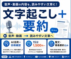 音声・動画を文字起こし＆要約します イメージ1