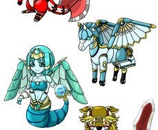 ミニモンスター、キャラクターをお書きします ゲームやSNS等にオリジナルキャラクターを。