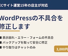 WordPressの不具合を修正します イメージ1