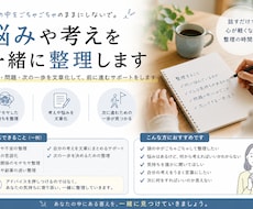 悩みや考えを一緒に整理します イメージ1