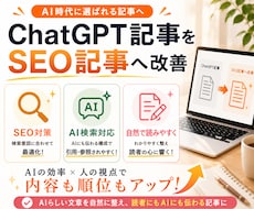 ChatGPT記事をSEO記事へ改善します イメージ1