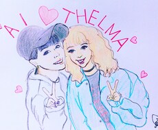 写真を元にアナログで可愛い似顔絵を描きます イメージ1
