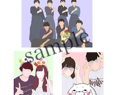 あなたの思い出の写真をかわいいイラストにします イメージ1