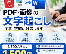 PDFや画像の文字起こしを丁寧に行います イメージ1