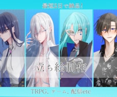 ご依頼いただいたキャラクターの立ち絵を作成ます イメージ1