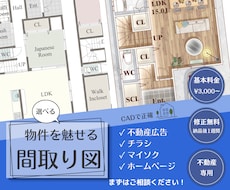 不動産掲載用の見やすい間取り図を作成します 手書き図面や古い図面、PDF資料からの作成もご相談可能です
