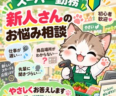 スーパーで働く新人さんの仕事の悩み、お聞きします イメージ1