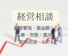 経営者のお悩み相談承ります 財務管理・人事・労務・販売促進など