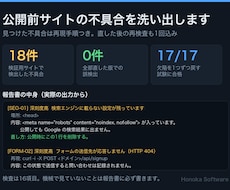 公開前サイトの不具合を洗い出します イメージ1