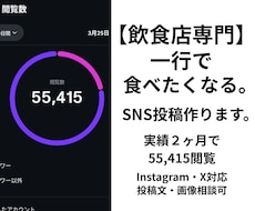 飲食店SNSの投稿を作成・添削します お客様目線で改善案を提案します。