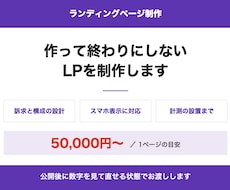 成果を検証できるLPを制作します イメージ1
