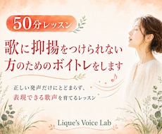 歌に抑揚をつけられない方のためのボイトレをします 正しい発声だけにとどまらず、表現力のある歌声を育てるレッスン