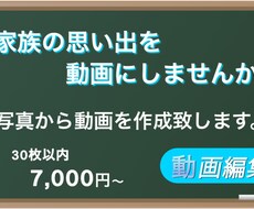 子供、家族、記念日の写真を動画にします イメージ1
