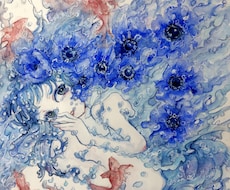 ハガキ大からA4サイズまでイラスト描きます 鮮やかな透明水彩絵の具で世界で一枚のアート作品を