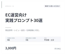 EC運営向けプロンプト30選を納品します イメージ1