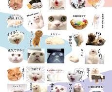 ペット、お子様のお写真でLINEスタンプ作ります 可愛くシュールに！アレンジしてお作りします。