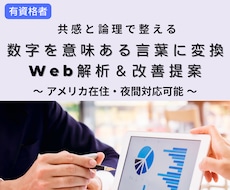数字を意味ある言葉に変換Web解析＆改善提案します イメージ1