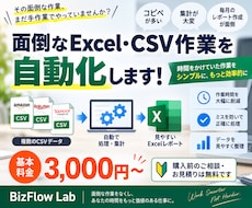 面倒なExcel・CSV作業を自動化します イメージ1