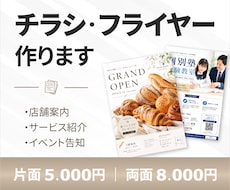 チラシ・フライヤーを丁寧にデザインします サロン・教室・小さなお店向けに伝わるチラシを制作します