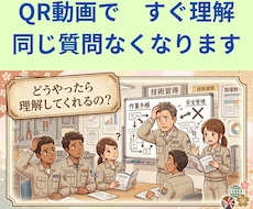 外国人教育　QR動画でわかりやすい教育を行います 動画、PDF資料をQR化してライブラリー化します