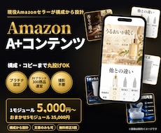 AmazonのA+コンテンツを構成から作ります 現役セラーが構成から設計｜撮影不要・1モジュール5,000円