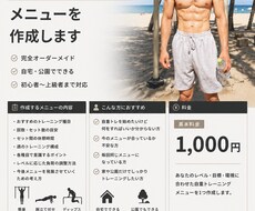 ジム不要！あなた専用の自重トレメニューを作成します もう、何をやればいいか迷わない。