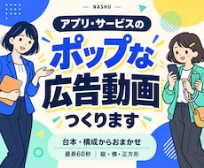アプリやサービスのポップな広告動画を作ります イメージ1
