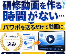 パワポをAIナレーション動画にします スライドを送付するだけで動画が完成、AI音声・字幕込みです