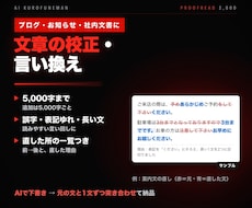 文章の校正・言い換え｜5,000字まで整えます イメージ1