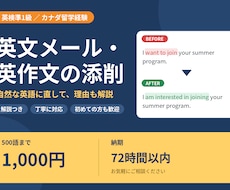 英文の添削！修正理由の解説つきで、次に活かせます イメージ1