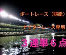 ボートレース３連単６点予想を代行します イメージ1